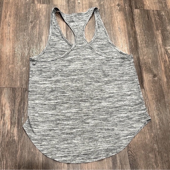 PINK Victoria’s Secret Racerback Tank Top | Neon Logo | Gray | Size Small - Picture 2 of 6